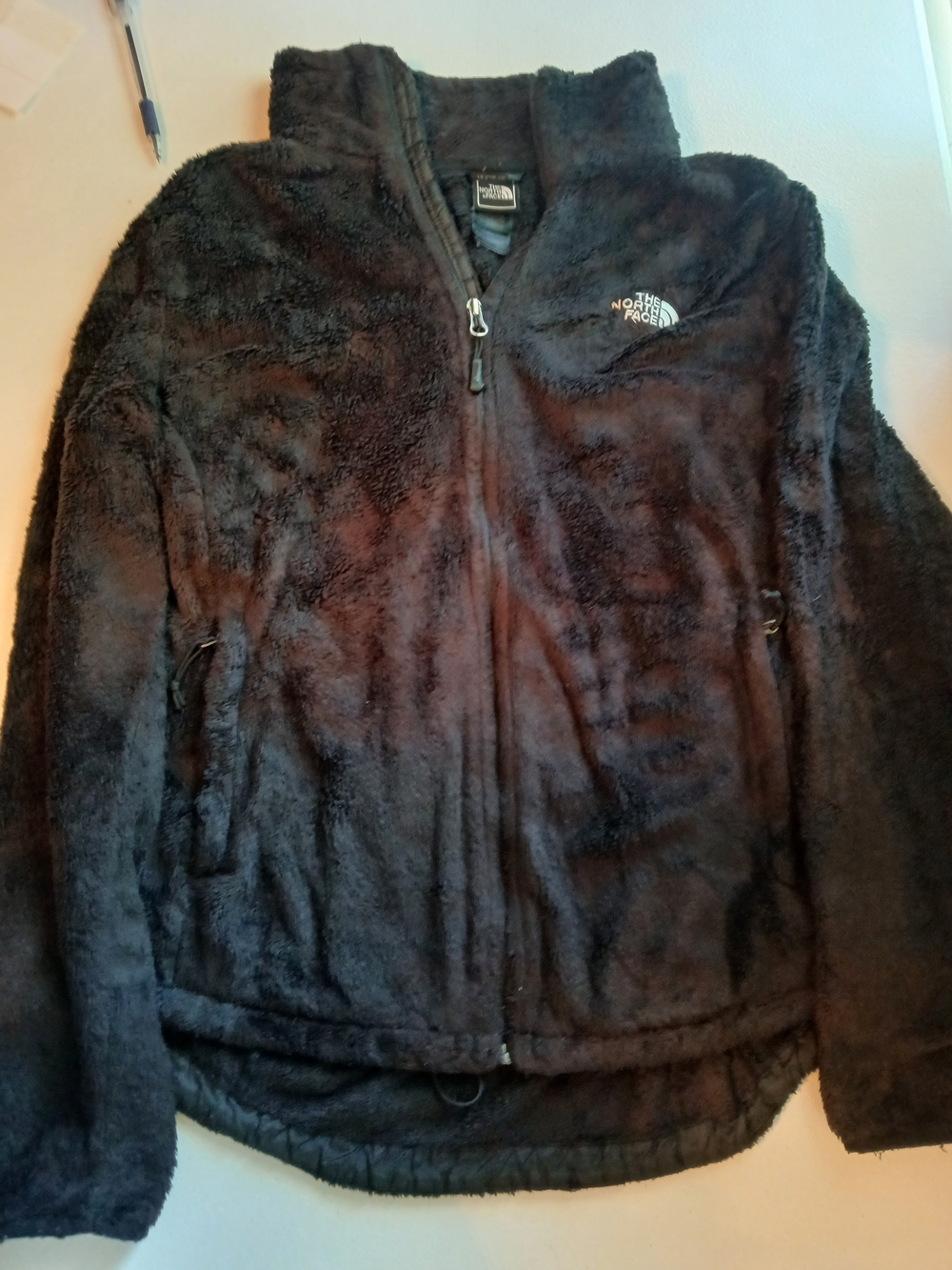 The North Face Black Plush Full-Zip Fleece Jacket Size XL